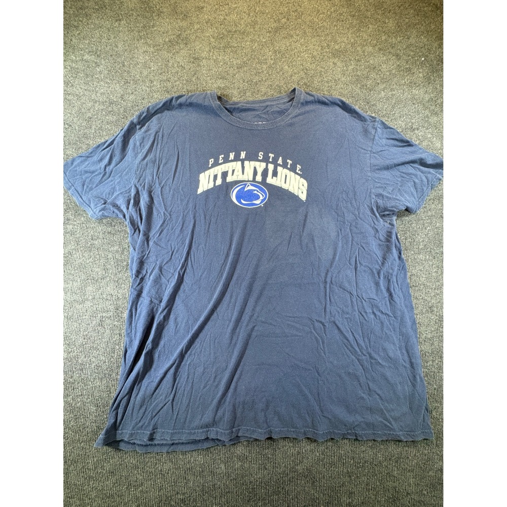 Penn State Nittany Lions T-Shirt Mens 3XL Navy Blue Cotton Graphic Crew Neck Tee